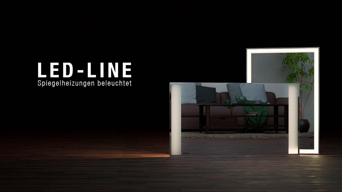 LED-LINE - Spiegelheizung beleuchtet